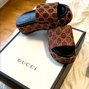 Gucci platform slides